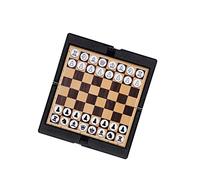WEKAMOS Foldable Portable International Draughts Chess Board Magnetic Checkers Lightweight Educational Travel Game for Adults and Home Use