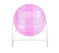 WEKAMOS Four in One Small Pet Running Ball Multifunctional Hamster Exercise Ball with Stand in Pink Safe Design for Hamsters and Gerbils Encourages Active Play