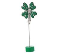 WEKAMOS Four Leaf Clover Tabletop Photo Clip Holder Multifunctional Memo Stand for Desk Easy Clip Replacement and Card Display Organizer for Office Home Restaurant School