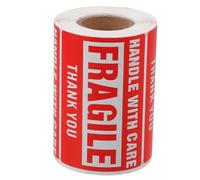 WEKAMOS Fragile Warning Labels Stickers Self Adhesive Shipping Fragile Stickers for Moving Boxes Strong Adhesion Cartons Pallets Glass Plastic Bags