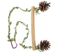 WEKAMOS Funny Parrot Swing Hanging Bird Hammock with Natural Perch for Birds Like Budgerigars Cockatiels Lovebirds Finch Cage Accessory to Boost Curiosity and Activity