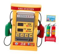 WEKAMOS Gas Station Model Kit DIY with Voice Prompt and Card Swiping Self Service Dual Pump Simulation Educational Counting Function for Interactive Play and Math Skill Development