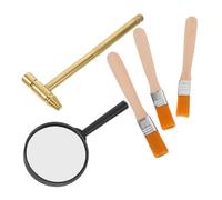 WEKAMOS Gemstone Dig Kit with Hammer Brushes Magnifying Glass Archaeological Excavation Set for Science Exploration Motor Skill Development Family Bonding and
