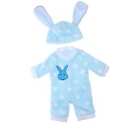 WEKAMOS Girl Doll Pajamas with Cute Rabbit Pattern Adorable Two Jumpsuit Outfit for Dressing Up Dolls Little