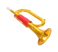 WEKAMOS Golden Bugle Trumpet for Educational Musical Instrument for Stage Performances for Parties and Music Practice Easy to Use Attractive Design