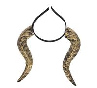 WEKAMOS Gothic Bull Horns Headband for Halloween Party and Masquerade Detailed Devil Horns Headdress for Cosplay Costume Photo Shoots and Festival Dress Up Accessory