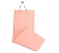 WEKAMOS Hair Accessories Hanging Organizer Wall Storage Pouch Large 38x104cm Pink Felt Headband Holder Hair Bow Storage for Boys and Girls’ Bedroom Nursery