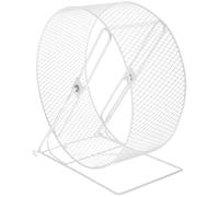 WEKAMOS Hamster Exercise Wheel Silent Iron Running 26Cm White for Hedgehogs, Chinchillas and Small Pet Companions