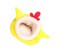 WEKAMOS Hamster Warm Bed and Small Animal Nest Cotton Padding, Winter Sleeping Bag Pet Bed in Yellow Chick Design, Suitable for Hamsters and Hedgehogs