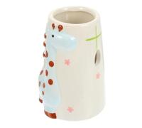 WEKAMOS Hamster Water Bottle Holder Cute Ceramic Kettle Bracket for Pets Giraffe Design Smooth Surface Easy to Use for Hamsters and Animals Blue