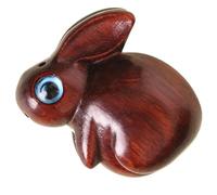 WEKAMOS Handcrafted Rosewood Bunny Keychain Pendant Compact DIY Charm for Women Cute Rabbit Ornament Accessory Fine Wood Craft for Keychain Hanging Decor