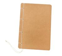 WEKAMOS Handmade Kraft Paper Notebook Retro Thread-bound Blank Pages White Paper DIY Sketch Journal for School Office Writing Diary Creative Memo Pad
