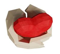 WEKAMOS Handmade Origami Wall Hanging Pendant DIY Paper Model Kit Pearlescent Hand Hold Heart Shape Craft for Interaction Educational Activity