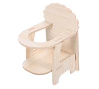 WEKAMOS Handmade Wooden Hamster Chair with Tray Small Animal High Feeding Chair for Hamsters Guinea Pigs and Hedgehogs Mini PET Furniture