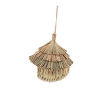 WEKAMOS Handwoven Hanging Grass Birdhouse for Hummingbirds Finch Sparrows Durable Outdoor Vine Nest with Weather Resistant Straw Craftsmanship Secure Mini Swing Nest for Garden Balcony