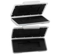 WEKAMOS Hard Drive Protective Storage Box Shockproof Plastic Case Black 2pcs with Foam Padding and Secure Lock Designed to Protect from Accidents, for Travel and Everyday Use