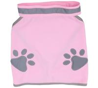 WEKAMOS High Visibility Dog Safety Reflective Vest Breathable Fluorescent Pink Puppy Vest with Paw Pattern Durable Outdoor Pet Clothes for Small Dogs Comfortable and Easy to Wear