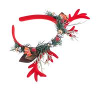 WEKAMOS Holiday Reindeer Antlers Headband Comfortable Deer Ears Hair Hoop for Family Gatherings Cosplay Christmas Photo Prop Easy to Wear Festive Accessory