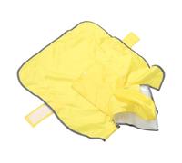 WEKAMOS Hooded Dog Raincoat for Large Dogs Adjustable Reflective Yellow Pet Rain Jacket with Leash Hole Quick-dry Full Head Protection Rainwear for Wet Weather Walks