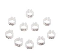 WEKAMOS Identification Rings for Birds Plastic Pigeon Foot Rings Numbered 10Mm Leg Bands Pack of 100 Suitable for Dove and Chicken Feet