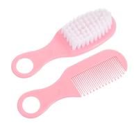 WEKAMOS Infant Massage Comb Soft Baby Hair Brush Pink Plastic Circular Tooth Comb Design Promotes Blood Circulation Gentle Scalp Care for Newborns