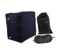 WEKAMOS Inflatable Foot Rest Pillow for Travel Folding Leg Rest Cushion Adjustable Foot Pad for Airplane Car Office Use