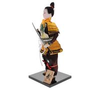 WEKAMOS Japanese Samurai Doll Ornament Standing Figurine Japanese Style Desktop Decoration for Bedroom Office Living Home Display