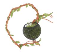 WEKAMOS Jumping Spider Hideaway Cube Mini Enclosure with Tree-vine Climbing Shelter and Artificial Plant Decorations Multifunctional Habitat for Jumping Spiders Geckos and Small Reptiles