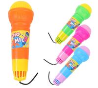 WEKAMOS Kids Echo Microphone Toy Set 4pcs Simulated Echo Microphones for Children 19cm Size Colorful Karaoke Props for Boys and Girls Pretend Play Educational Toys