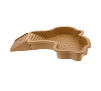 WEKAMOS Large Turtle Bathing Pool with Ramp Dual-purpose Water Basin and Sunbathing Platform Spacious Reptile Bath Dish for Tortoise Gecko Snake Bearded Dragon and Lizard Multifunctional
