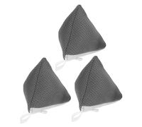 WEKAMOS Laundry Bags for Washing Machine Delicates Mesh Wash Bag Set 3pcs 14x15cm Polyester Mini Protective for Bras and Lingerie in Dark Grey Suitable for Machine Washing and Travel