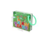 WEKAMOS Learning Flashcards Dinosaur Cognitive Cards for Early Educational Animal Recognition Tool for Boys and Development and English Skills