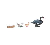 WEKAMOS Lifelike Black Swan Growth Model Educational Ocean Animal Figurines for Realistic Plastic Miniature Swans Cognitive Learning