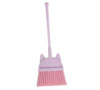 WEKAMOS Lovely Cartoon Cat Broom Lightweight Mini Sweeping Tool for Safe PP Pet Material Indoor Use at Home Kindergarten Pink