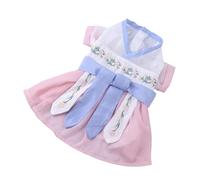 WEKAMOS M Size Chinese Style Cat Hanfu Skirt Comfortable Breathable PET Dress for Cats Dogs Princess Costume for 6-9 lbs Pets for Photoshoots
