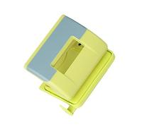 WEKAMOS Manual Two Hole Puncher for Office and DIY Crafts Lightweight Handheld Punch Tool with Ruler Suitable for Paper Cards Scrapbooks and Gift Tags Random Color Random Color