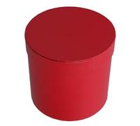 WEKAMOS Matte Red Round Mini Bouquet Box for Floral Arrangements, Circle Flower Container Box with Handle, Small Handheld Flower Packing Bucket for Weddings and