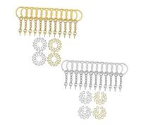 WEKAMOS Metal Key Rings for DIY Crafts Rust Resistant Jump Rings with Keychain Hooks Easy to Install for Home Car Lanyards and Jewelry Making