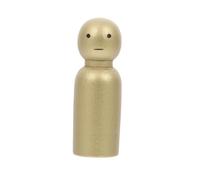 WEKAMOS Micro Landscape Wooden Doll Model Gold Boy Figurine Smooth Lightweight Solid Wood Miniature Decor for DIY Moss Gardens and Mini House Accessories