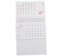 WEKAMOS Mini Desk Calendar White Monthly Flip Standing Planner for Office and Home Coil Bound Note Organizer with Decorative Design for Daily Scheduling and Event Planning