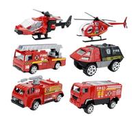 WEKAMOS Mini Fire Engine Model Educational for Alloy Plastic Fire Truck Smooth Surface Safe Handheld Firefighting Vehicle for Hand Muscle Exercise
