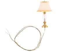 WEKAMOS Mini Light for Mini House Mini Dollhouse Decor Living Room Dolls House Table Dolls House Furniture Fairy Garden Miniature Lamps for Dollhouse Doll Bed Little DIY Plastic Golden