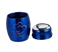 WEKAMOS Mini Sealed Bone Ash Urn for Family Funeral Smooth Surface Memorial Casket in Blue Compact Keepsake for Loved Ones Ashes and Comfortable Touch