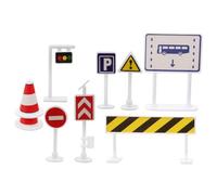 WEKAMOS Mini Traffic Sign for Realistic Road Signs and Traffic Light Models Plastic Educational Play Kit for Early Learning and Safe Role Play Compact Design for Sharing and Storage
