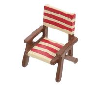 WEKAMOS Miniature Beach Chair Figurine Compact Tiny Chair Ornament for Mini Gardens Window Displays Plant Decoration Party Decor Safe Resin Material