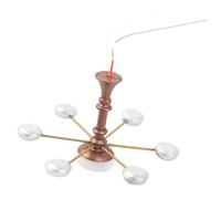 WEKAMOS Miniature Chandelier Light Fixture for Mini House Living Small Decorative Hanging Lamp with Warm White LED and Fade-resistant Miniature Lamp for Sandbox and Landscaping Scenes
