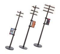 WEKAMOS Miniature Plastic Telegraph Poles Model DIY Micro Landscape Decoration for Model Trains and Garden Scenes