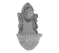 WEKAMOS Miniature Pond Lion Head Sand Table Accessory Unique Animal Wall Decor Doll House Furniture Dollhouse Decor Tiny House Decor Mini House Supply Dollhouse Garden Prop Grey Resin
