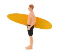 WEKAMOS Miniature Surfing Boy Figurines for Beach Party Crafts High Detail Collectible Action Figures for Creative Sand Play and Interactive Beach Scenes