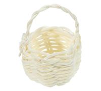 WEKAMOS Miniature Woven Basket for Crafts Adorable Dollhouse Accessory for Mini House Decoration Smooth Surface Lightweight for Creative Projects